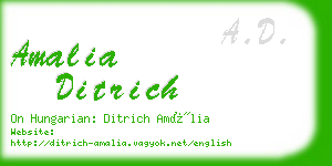 amalia ditrich business card